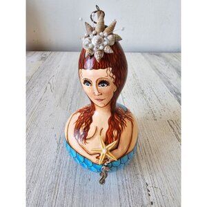 Vintage rowe small mermaid gourd starfish seahorse nautical shell unique ornamen